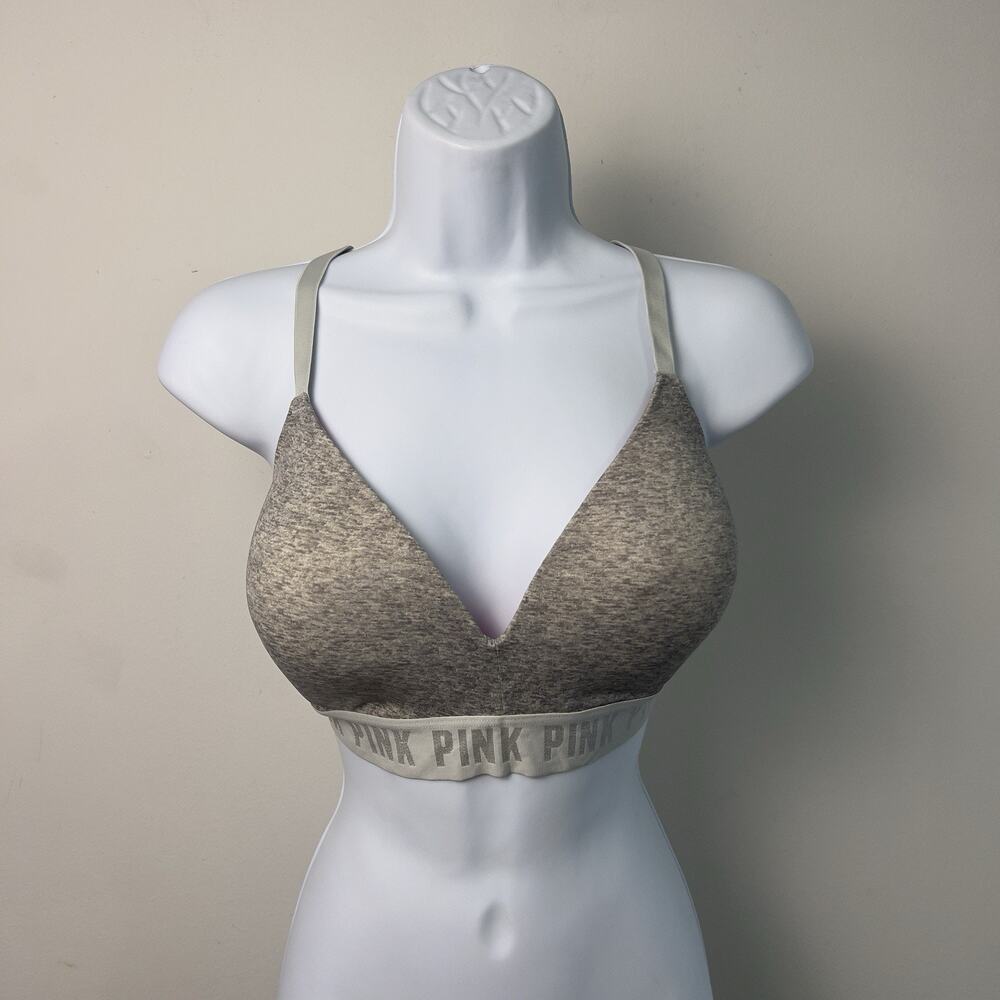 Victoria's Secret PINK Wear Everywhere Bra 34DD Gray